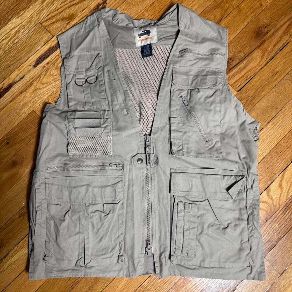 Humvee Safari Photography Fishing Utility Vest Tan Large